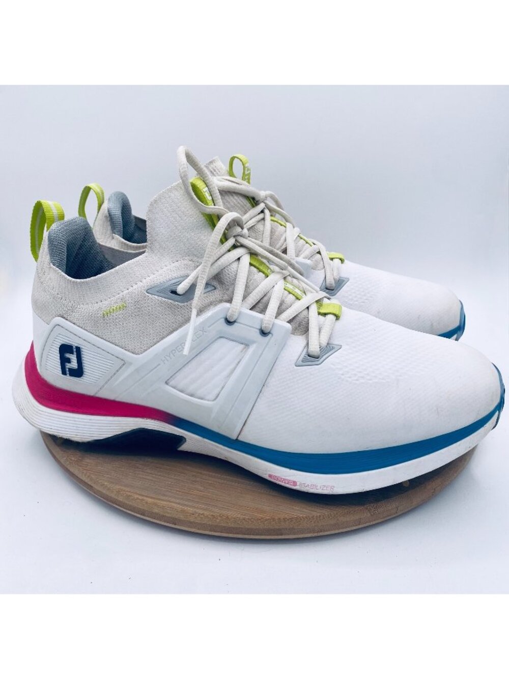 Vintage Footjoy Golf Shoes Mens 10 W White Leather Sporty Sneakers